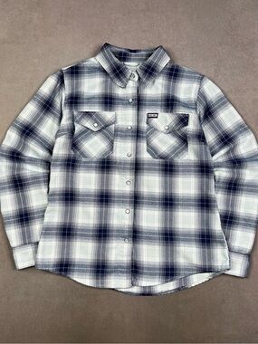 DIXXON Navy & White Plaid Flannel Shirt